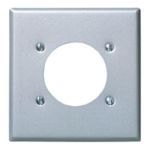 Leviton® 4934 Standard Size Wallplate, 2 Gangs, 4.5 in H x 4.56 in W, Steel, Steel