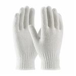 PIP® 35-CB110-L Medium Weight General Purpose Protective Gloves, Seamless Style, L, Cotton/Polyester Blend, Bleached White, Knit Wrist Cuff, Uncoated Coating, Unlined Lining