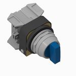 Allen-Bradley 800T-24HB2KB6EX 800T PB, 30mm Selector Switch, 2 Position Selector Switch, 24V AC/DC, Std Knob Type, Blue, KB6 Cam, KB6 Cam, Maintained, 24V AC/DC, Incandescent Lamp, 1 NC Std Contact, Std Knob Maintained, Device with Packaging