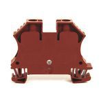 Rockwell Automation 1492-J IEC Terminal Block, One-Circuit Feed-Through Block, 10 mm (# 22 AWG - # 8 AWG), Standard Feedthrough, Brown,