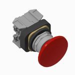 Allen-Bradley 800T-FXJD24RA1 800T PB, 30mm Push Pull Device, Maintained, Jumbo Mushroom, No Twist Release, 24V AC/DC, 2 Pos., Jumbo Mushroom Cap, No Legend on Cap, Red, Diode Dual Input Type, 1 NCLB 1 NO Std Contacts, Dual Input Type, Incandescent
