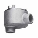 Crouse-Hinds Condulet® GUAB26 Type CB Dust-Ignitionproof Explosionproof Raintight Conduit Outlet Box With Cover, 3/4 in, 3 in Cover Opening, 13.5 cu-in Capacity, Electro-Galvanized/Aluminum Acrylic Painted