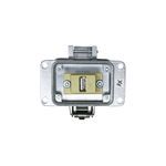 GracePort P-Q51-B3RX PANEL INTERFACE CONNECTOR WITH CATEGORY 5E RJ45, PANEL MOUNT HOUSING, UL TYPE 4X, SIMPLEX OUTLET, 3 AMP CIRCUIT BREAKER
