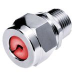 Wiring Device-Kellems SHC1021ZP Straight Male Liquidtight Conduit Connector With Locknut, 1/2 in Trade, 0.19 to 0.25 in Cable Openings, Steel, Machined