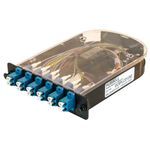 PREMISE WIRING OCSPLCD12S2 Fiber Splice Cassette With Adapter Panel, LC Duplex End A, Pigtail End B, 12 OS2 Single Mode Fiber