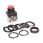 Rockwell Automation 800H-BR6A Non-Illuminated Pushbutton, 30.5 mm, 1NO-1NC Contact Configuration, Extended Head Operator, Red