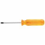 Klein® Bull Driver™ BD133 Screwdriver, Phillips® Point, #3 Point, 11-3/16 in OAL, Plastic Handle, Polished Chrome, Insulated: No