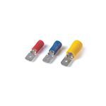 Catamount® TV18-250MD-XV 250 Insulated Male Disconnect With Copper Sleeve, 22 to 16 AWG Conductor, 0.25 in W x 0.032 in THK Tab, Brass, Red