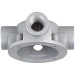 Killark® VGX-2 Splice Box, For Use With: V Series Lighting Fixtures, Specifications: 150 to 300 W Lamp, 3/4 in Hub, 18 cu-in Volume, Aluminum, Gray