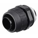 PREMISE WIRING P050NBKA Flexible Straight PolyTuff® Conduit Liquidtight Connector, 1/2 in Trade, 0.86 to 0.91 in Cable Openings, For Use With Liquidtight Conduit System, Nylon, Smooth