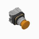 Allen-Bradley 800T-FXTQ24AA 800T PB, 30mm Push Pull Device, Maintained/Twist, Twist Release, 24V AC/DC, 2 Pos., Std Mushroom Cap, No Legend on Cap, Amber, Full Voltage Type, 1 NO 1 NC Std Contacts, Incandescent Lamp, Full Volt. Type, Incandescent