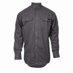 TECGEN® TCG01150228 Flame-Resistant Work Shirt, 3XL, Gray, OPF Blend
