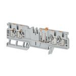 Allen-Bradley 1492-PKD3Q-B Terminal Block,  Push in connection,  IEC,  Single Level,  Feed Through,  Knife Disconnect,  2.5mm,  Single Level,  4 Connection Points,  Blue,  Package Qty 50