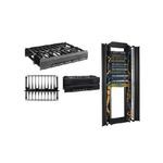 nVent HOFFMAN CABLETEK™ DCHS2 DACCY 1-Sided Horizontal Cable Manager, 19 in H x 6 in W x 3-1/2 in D, Composite, Black