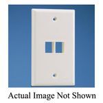 Panduit® NetKey™ NK2FNIW Flat Vertical Faceplate, 1 Gang, 2 Ports, Keystone Module, Flush Mount, ABS