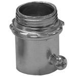 Appleton® ETP™ 4100S 4000S Non-Insulated Straight Set Screw Connector, 1 in Trade, For Use With EMT Conduit, Steel, Electroplated Zinc