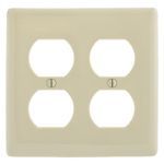 PREMISE WIRING NP82LA Standard Wallplate, 2 Gangs, 4.63 in H x 4.69 in W, Nylon, Light Almond