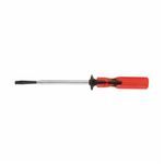 Klein® K23 Screw Holding Screwdriver, Keystone/Slotted Point, 3/16 in Point, Steel Shank, 5-1/4 in OAL, Plastic Handle, Polished Chrome, Insulated: No, No ESD-Safe