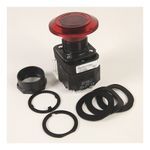 Rockwell Automation 800H-FRXJTP16RA1 Illuminated Twist/Key Release Switch, 30.5 mm, 1NCLB-1NO Contact Configuration, Jumbo Mushroom Head/Push-Pull/Twist Operator, Red