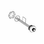 Brad® 120070-0184 Micro-Change® 4-Pole Front Panel Mount Single Ended Receptacle, 250 VAC/VDC, 4 A, Male Slot End, 1 ft Pigtail Blade End