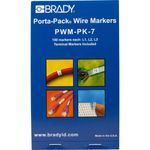 Brady® Porta-Pack® PWM-PK-7 Self-Adhesive Wire Marker, Black/White Legend/Background, B-500 Vinyl Cloth
