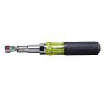 Klein® 32807MAG 7-in-1 Multi-Bit Nut Driver, Measurement System: Imperial, 1/4 in, 5/16 in, 11/32 in, 3/8 in, 1/2 in, 7/16 in, 9/16 in, Cushion Grip Handle, Black Handle, Yes Magnetized Tip
