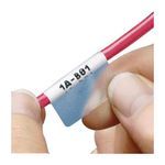 Panduit® S050X125VAC P1™ Self-Laminating Label Cassette, 11/4 in L x 0-1/2 in W, White Legend/Background, Vinyl