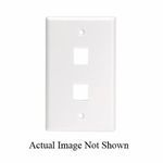 QuickPort® 41080-2AP Standard Wallplate, 1 Gang, 4.51 in H x 2.76 in W, Plastic, Almond