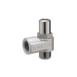 SMC® AS2200-N02-SD AS Series Direct Cylinder Elbow Speed Controller, 1/4 in Port, 1 MPa Pressure, 460 Lpm Flow Rate, Metal Body