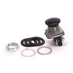 Rockwell Automation 800T-D2D2 Non-Illuminated Pushbutton, 30.5 mm, 1NC Contact Configuration, Mushroom Head Operator, Black