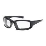 Bouton® 250-CE-10090 Cefiro™ 250-CE Dual Lens Safety Glasses With Temples and Elastic Headband Strap, Anti-Fog/Anti-Scratch, Clear Lens, Full Framed Frame, Black, Nylon Frame, Polycarbonate Lens, ANSI Z87.1+