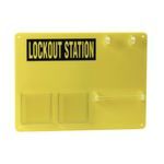 Brady® 50989 Lockout Board, Unfilled Filled/Unfilled, 5 Padlocks Maximum, 11-1/2 in H x 15-1/2 in W x 3/16 in D, Wall Mounting, Language: English