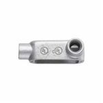 Crouse-Hinds Condulet® LR100M Type LR Conduit Body, 1 in Hub, 5, 12.5 cu-in, Malleable Iron, Electrogalvanized