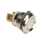 Edwards Signaling™ 691-W 690 Low Voltage Non-Illuminated Pushbutton, 5/8 in Dia, 1NO Contact Configuration, White