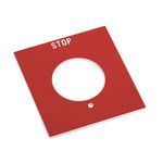 Rockwell Automation 800H 7 & 9 Legend Plates, Vertical, No Color Code, Standard, STOP (Red)