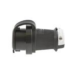 Wiring Device-Kellems Safety-Shroud® Twist-Lock® HBL2320SW Heavy Duty Flanged Grounding Standard Single Watertight Locking Receptacle, 250 VAC, 20 A, 2 Poles, 3 Wires, Gray/White