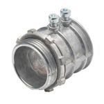 Bridgeport® 234-DC2 Conduit Connector, 1-1/2 in Trade, For Use With: Steel/Aluminum EMT Conduit, Die Cast Zinc, Ball Burnished/Mirror Smooth