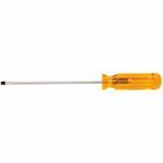 Klein® A316-6 Screwdriver, Cabinet Point, 3/16 in Point, Steel Shank, 9-5/8 in OAL, Plastic Handle, Black Oxide/Nickel Chrome Plated, Specifications Met: ASME Specified, Insulated: No