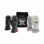 Novax® 150-SK-0/9-KIT Insulating Unisex Electrical Safety Kit, SZ 9, Goatskin Leather/Rubber, Black, 11 in L, ASTM Class: ASTM D120/Class 0, 1000/1500 VAC/VDC Maximum Use