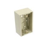 Leviton® 42777-1IA 1-Gang Surface Mount Back Box, For Use With Leviton® Multi-Media Wallplates and QuickPort® Wallplates, Surface Mount, Plastic