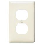 Bryant Electric NP8LA Standard Wallplate, 1 Gang, 4.63 in H x 2.88 in W, Nylon, Light Almond