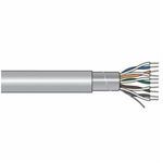 Alpha Wire 5479C SL001 Foil Shielded Multi-Conductor Cable, 300 VAC, (18) 24 AWG Stranded Tinned Copper Conductor, 1000 ft L
