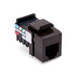 QuickPort® 41106-RB6 6-Conductor 6-Position Snap-In Connector, USOC/Voice Module, Flush Mounting, 1 Ports, Plastic