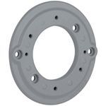 Killark® VBA Adapter Mounting Plate With Gasket, For Use With: V Series Lighting Fixtures, Specifications: 150 W Lamp, 100 W Fixture, 1/2 in Hub, Aluminum, Gray