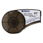 Brady® BMP® 21 WorkHorse® M21-750-423 Non-Reflective Component and General Identification Label, 21 ft L x 3/4 in W, Black on White Legend/Background, B-423 Polyester