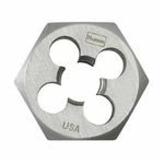 Irwin® Hanson® 9740 Flat Threading Hexagon Die, Measurement System: Metric, M10x1.5 Thread, High Carbon Steel
