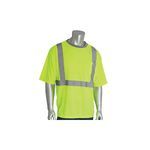 PIP® 312-1200-OR-L 312-1200 Crew Neck High Visibility Short Sleeve T-Shirt With Reflective, L, Orange, 31.1 in L