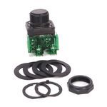 Rockwell Automation 800HC-AR2D1 Non-Illuminated Pushbutton, 30.5 mm, 1NO Contact Configuration, Flush Head Operator, Black