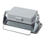 Pos-E-Kon® PB406M Single Lever Locking Panel Base With Metal Cover, Rear Entry Position, Standard Mounting, Die Cast Aluminum Alloy