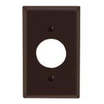 Leviton® 85004 Standard Wallplate, 1 Gang, 4-1/2 in H x 2-3/4 in W, Thermoset, Brown
